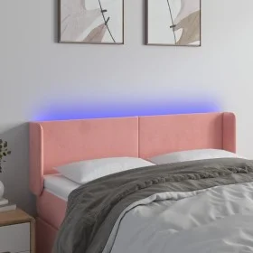 Cabecero con LED de terciopelo rosa 147x16x78/88 cm de vidaXL, Cabeceros y pies de cama - Ref: Foro24-3123009, Precio: 76,85 ...