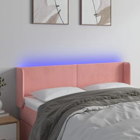 Cabecero con LED de terciopelo rosa 147x16x78/88 cm de vidaXL, Cabeceros y pies de cama - Ref: Foro24-3123009, Precio: 76,85 ...