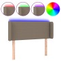 Cabecero con LED de tela gris taupe 93x16x78/88 cm de vidaXL, Cabeceros y pies de cama - Ref: Foro24-3123082, Precio: 54,06 €...