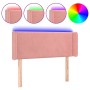 Cabecero con LED de terciopelo rosa 83x16x78/88 cm de vidaXL, Cabeceros y pies de cama - Ref: Foro24-3123131, Precio: 46,26 €...
