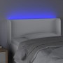 Cabecero con LED cuero sintético blanco 83x16x78/88 cm de vidaXL, Cabeceros y pies de cama - Ref: Foro24-3123029, Precio: 50,...