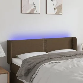 Dunkelbraunes Stoffkopfteil mit LED 147x16x78/88 cm von vidaXL, Kopf- und Fußteile - Ref: Foro24-3123097, Preis: 61,77 €, Rab...