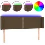 Dunkelbraunes Stoffkopfteil mit LED 147x16x78/88 cm von vidaXL, Kopf- und Fußteile - Ref: Foro24-3123097, Preis: 61,77 €, Rab...