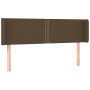 Cabecero con LED de tela marrón oscuro 147x16x78/88 cm de vidaXL, Cabeceros y pies de cama - Ref: Foro24-3123097, Precio: 62,...