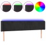 Cabecero con LED de terciopelo negro 203x16x78/88 cm de vidaXL, Cabeceros y pies de cama - Ref: Foro24-3123024, Precio: 90,31...