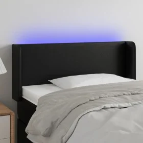 Kopfteil mit LED aus schwarzem Kunstleder 93x16x78/88 cm von vidaXL, Kopf- und Fußteile - Ref: Foro24-3123034, Preis: 47,34 €...