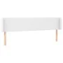 Cabecero con LED cuero sintético blanco 183x16x78/88 cm de vidaXL, Cabeceros y pies de cama - Ref: Foro24-3123059, Precio: 88...