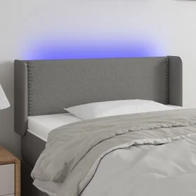 Cabecero con LED de tela gris oscuro 103x16x78/88 cm de vidaXL, Cabeceros y pies de cama - Ref: Foro24-3123087, Precio: 51,55...