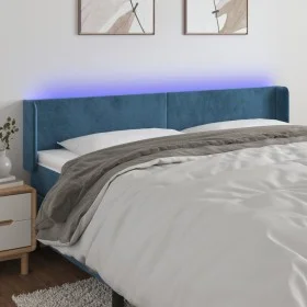 Dark blue velvet LED headboard 183x16x78/88 cm by vidaXL, Headboards and footboards - Ref: Foro24-3123020, Price: 73,64 €, Di...