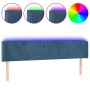 Cabecero con LED de terciopelo azul oscuro 183x16x78/88 cm de vidaXL, Cabeceros y pies de cama - Ref: Foro24-3123020, Precio:...