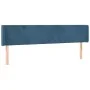 Cabecero con LED de terciopelo azul oscuro 183x16x78/88 cm de vidaXL, Cabeceros y pies de cama - Ref: Foro24-3123020, Precio:...