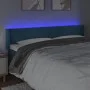 Cabecero con LED de terciopelo azul oscuro 183x16x78/88 cm de vidaXL, Cabeceros y pies de cama - Ref: Foro24-3123020, Precio:...