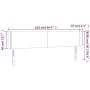 Rosa Samtkopfteil mit LED 163x16x78/88 cm von vidaXL, Kopf- und Fußteile - Ref: Foro24-3123015, Preis: 71,41 €, Rabatt: %