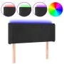 Black velvet headboard with LED 93x16x78/88 cm by vidaXL, Headboards and footboards - Ref: Foro24-3122994, Price: 57,46 €, Di...