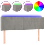 Cabecero con LED de terciopelo gris claro 147x16x78/88 cm de vidaXL, Cabeceros y pies de cama - Ref: Foro24-3123004, Precio: ...