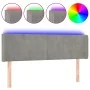 Light gray velvet headboard with LED 147x16x78/88 cm by vidaXL, Headboards and footboards - Ref: Foro24-3123004, Price: 73,92...