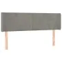 Light gray velvet headboard with LED 147x16x78/88 cm by vidaXL, Headboards and footboards - Ref: Foro24-3123004, Price: 73,92...