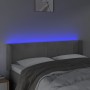 Cabecero con LED de terciopelo gris claro 147x16x78/88 cm de vidaXL, Cabeceros y pies de cama - Ref: Foro24-3123004, Precio: ...