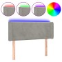 Cabecero con LED de terciopelo gris claro 93x16x78/88 cm de vidaXL, Cabeceros y pies de cama - Ref: Foro24-3123132, Precio: 5...