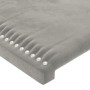 Cabecero con LED de terciopelo gris claro 93x16x78/88 cm de vidaXL, Cabeceros y pies de cama - Ref: Foro24-3123132, Precio: 5...