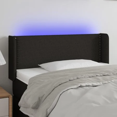 Black fabric headboard with LED 103x16x78/88 cm by vidaXL, Headboards and footboards - Ref: Foro24-3123088, Price: 47,01 €, D...