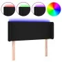 Black fabric headboard with LED 103x16x78/88 cm by vidaXL, Headboards and footboards - Ref: Foro24-3123088, Price: 47,01 €, D...