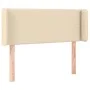 Cream fabric headboard with LED 83x16x78/88 cm by vidaXL, Headboards and footboards - Ref: Foro24-3123075, Price: 44,26 €, Di...