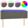 Dark gray velvet headboard with LED 147x16x78/88 cm by vidaXL, Headboards and footboards - Ref: Foro24-3123005, Price: 74,72 ...
