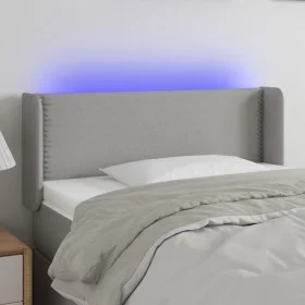 Light gray fabric headboard with LED 93x16x78/88 cm by vidaXL, Headboards and footboards - Ref: Foro24-3123078, Price: 56,29 ...