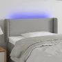 Light gray fabric headboard with LED 93x16x78/88 cm by vidaXL, Headboards and footboards - Ref: Foro24-3123078, Price: 56,29 ...