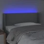 Light gray fabric headboard with LED 93x16x78/88 cm by vidaXL, Headboards and footboards - Ref: Foro24-3123078, Price: 56,29 ...