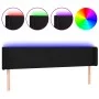 Black fabric headboard with LED 203x16x78/88 cm by vidaXL, Headboards and footboards - Ref: Foro24-3122980, Price: 68,74 €, D...