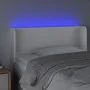 Cabecero con LED cuero sintético blanco 93x16x78/88 cm de vidaXL, Cabeceros y pies de cama - Ref: Foro24-3123035, Precio: 67,...