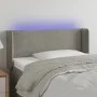 Light gray velvet headboard with LED 103x16x78/88 cm by vidaXL, Headboards and footboards - Ref: Foro24-3123138, Price: 51,09...