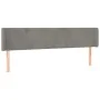 Hellgraues Samtkopfteil mit LED 163x16x78/88 cm von vidaXL, Kopf- und Fußteile - Ref: Foro24-3123010, Preis: 71,41 €, Rabatt: %