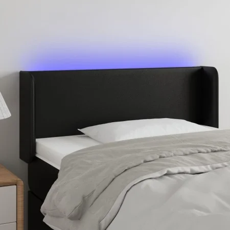 Kopfteil mit LED, schwarzem Kunstleder, 103 x 16 x 78/88 cm von vidaXL, Kopf- und Fußteile - Ref: Foro24-3123040, Preis: 50,3...