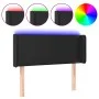 Cabecero con LED cuero sintético negro 103x16x78/88 cm de vidaXL, Cabeceros y pies de cama - Ref: Foro24-3123040, Precio: 50,...