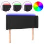 Cabecero con LED cuero sintético negro 103x16x78/88 cm de vidaXL, Cabeceros y pies de cama - Ref: Foro24-3123040, Precio: 46,...