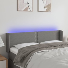 Cabecero con LED de tela gris oscuro 147x16x78/88 cm de vidaXL, Cabeceros y pies de cama - Ref: Foro24-3123095, Precio: 63,39...