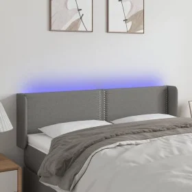 Cabecero con LED de tela gris oscuro 147x16x78/88 cm de vidaXL, Cabeceros y pies de cama - Ref: Foro24-3123095, Precio: 64,01...