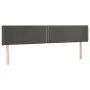 Dunkelgraues Samtkopfteil mit LED 203x16x78/88 cm von vidaXL, Kopf- und Fußteile - Ref: Foro24-3123163, Preis: 68,01 €, Rabat...