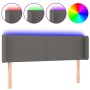 Cabecero con LED cuero sintético gris 147x16x78/88 cm de vidaXL, Cabeceros y pies de cama - Ref: Foro24-3123050, Precio: 67,7...