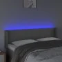Headboard with LED gray synthetic leather 147x16x78/88 cm by vidaXL, Headboards and footboards - Ref: Foro24-3123050, Price: ...