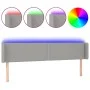 Light gray fabric headboard with LED 203x16x78/88 cm by vidaXL, Headboards and footboards - Ref: Foro24-3123118, Price: 69,56...
