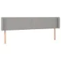 Light gray fabric headboard with LED 203x16x78/88 cm by vidaXL, Headboards and footboards - Ref: Foro24-3123118, Price: 69,56...