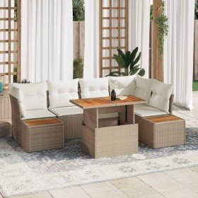 Conjunto de sofá de jardín 10 pcs Beige Poliratán en Sofás de exterior | Comprar online en Foru.es
