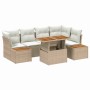 Conjunto de sofá de jardín 10 pcs Beige Poliratán en Sofás de exterior | Comprar online en Foru.es