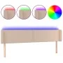 Kopfteil aus Cappuccino-Kunstleder mit LED 203x16x78/88 cm von vidaXL, Kopf- und Fußteile - Ref: Foro24-3123209, Preis: 77,51...