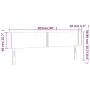Cabecero con LED cuero sintético capuchino 203x16x78/88 cm de vidaXL, Cabeceros y pies de cama - Ref: Foro24-3123209, Precio:...