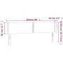 Cabecero con LED cuero sintético capuchino 203x16x78/88 cm de vidaXL, Cabeceros y pies de cama - Ref: Foro24-3123209, Precio:...